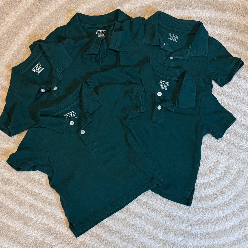 5 Children's Place Green Polo Shirt for Kids 18-24m